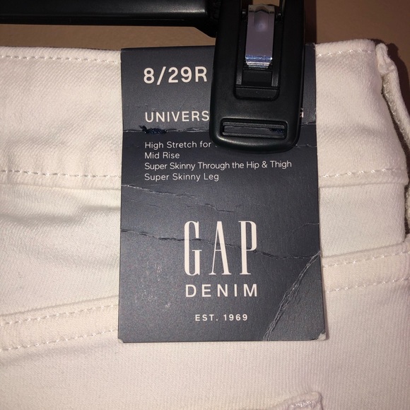 NWT GAP Denim White Universal Leggings Size 8/29R - Picture 2 of 4